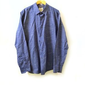 Mens XL Blue Denim Style Shirt L/S PD&C Co X-Large